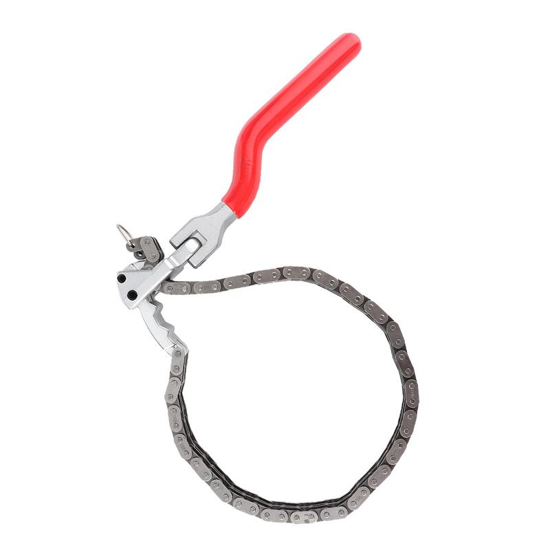 Auto Handle Tools Chain Type Oil Filter Wrench Spanner 13.8in Long Handle Ergonomic Auto Car Repairing Tool Oil Filter Spanner