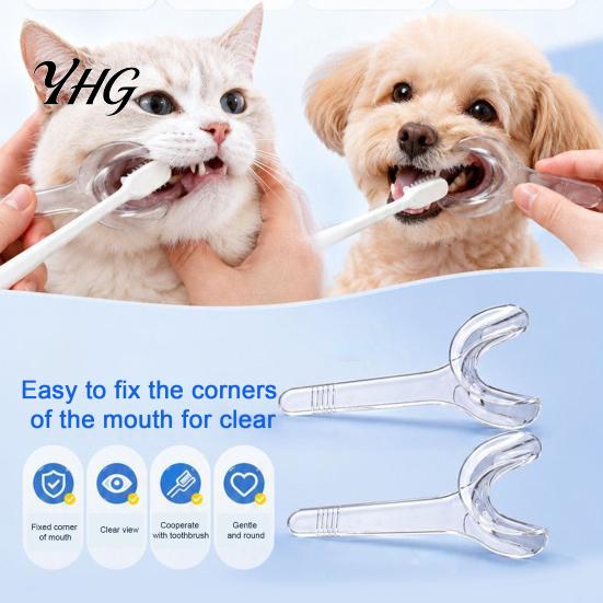 Dog Toothbrushing Lip Retractor Pet Tooth Brushing Helper, Clear Teeth Cleaning Aid, Reusable Dental Care Mouth Spreader for Tool, Holds The