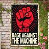 1pc 8x12" "Rage Against The Machine" Metal Tin Wall Art - Durable Easy-to-Hang Decor for Home Kitchen Bar, Indoor/Outdoor Gift