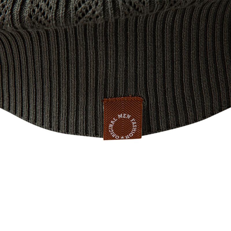 Callaway 2025 Осень и Зима Вышивка Новый Мужской Свитер С Длинным Рукавом Вязаный Свитер Половина Молнии Деловой Повседневный Тонкий Свитер Мужской