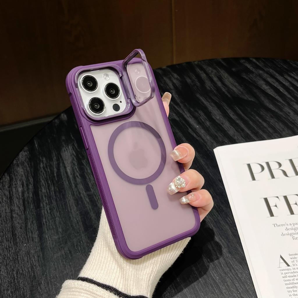 Роскошный чехол-подставка с магнитом для iPhone 16 15 14 Plus 13 12 11 16 Pro Max С защитой камеры Для Magsafe