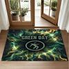 Green Day Design Crystal Velvet Rug Soft Decorative Mat for Bedroom Entrance