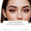 Bright Brown Shiny Cream Eyeshadow Stick - Natural Color-Shifting Long-Lasting Makeup Glitter Eyeshadow Stick