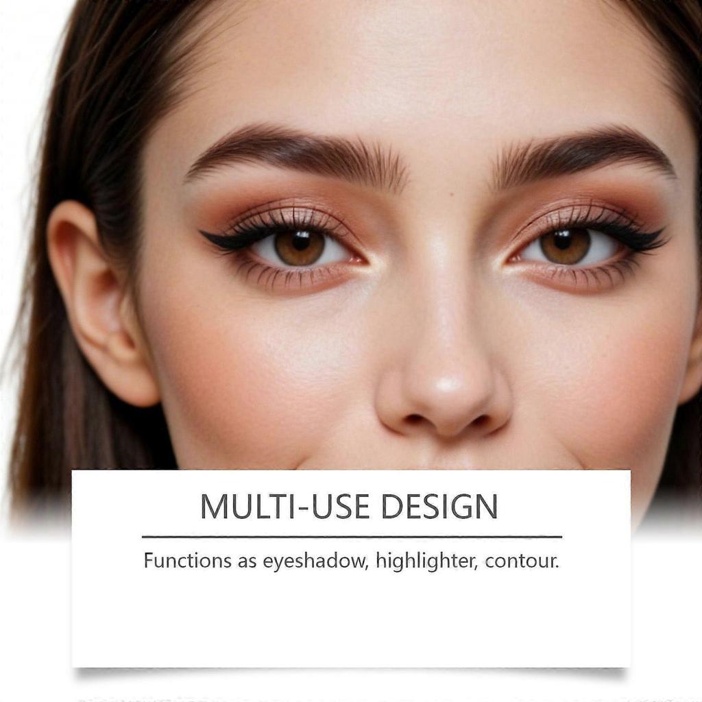 Bright Brown Shiny Cream Eyeshadow Stick - Natural Color-Shifting Long-Lasting Makeup Glitter Eyeshadow Stick