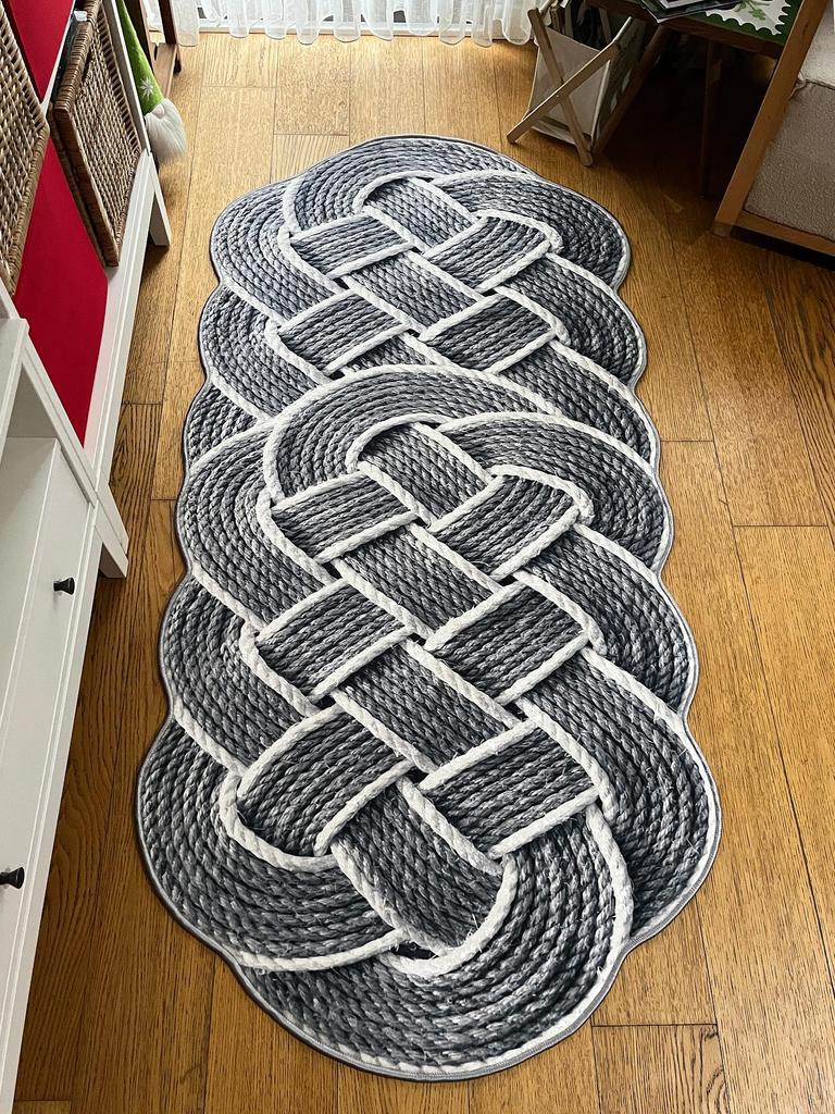 EPeddler Home Современный 3D вязаный узор Цифровая печать Моющаяся нескользящая точечная основа Новое поколение Ковер для гостиной, кухни, прихожей и напольный коврик