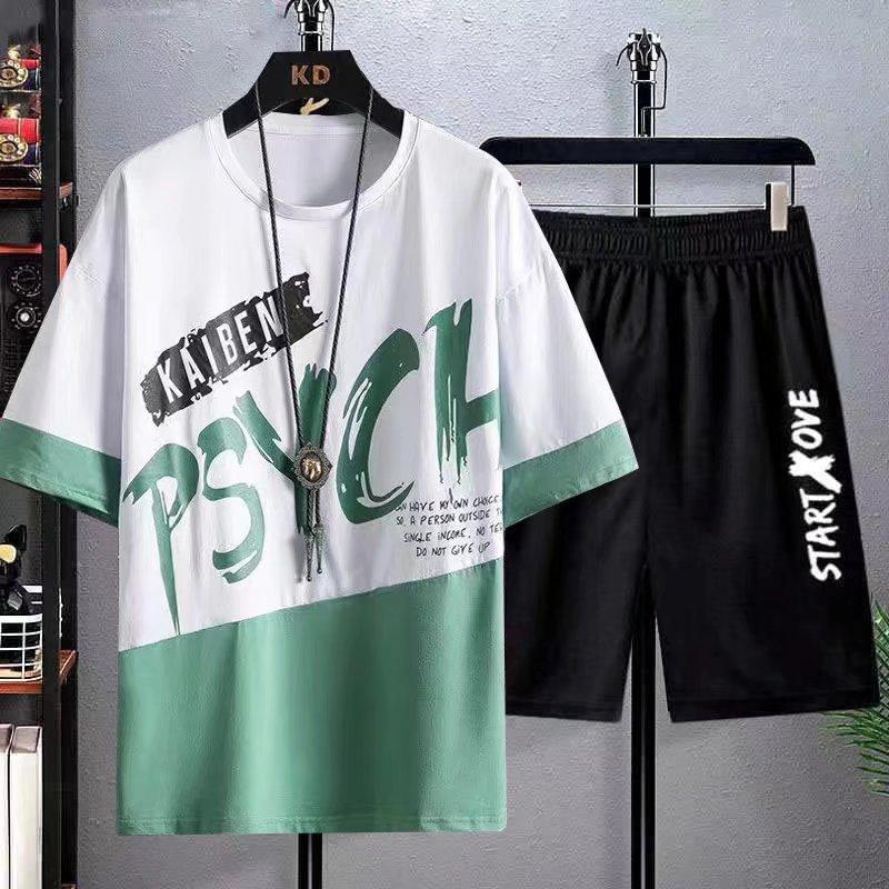 Summer Sets for Men Casual Comfortable and Breathable Short Sleeve Tshirt Shorts Outfit Stylish Tracksuit Men Clothes for Men
