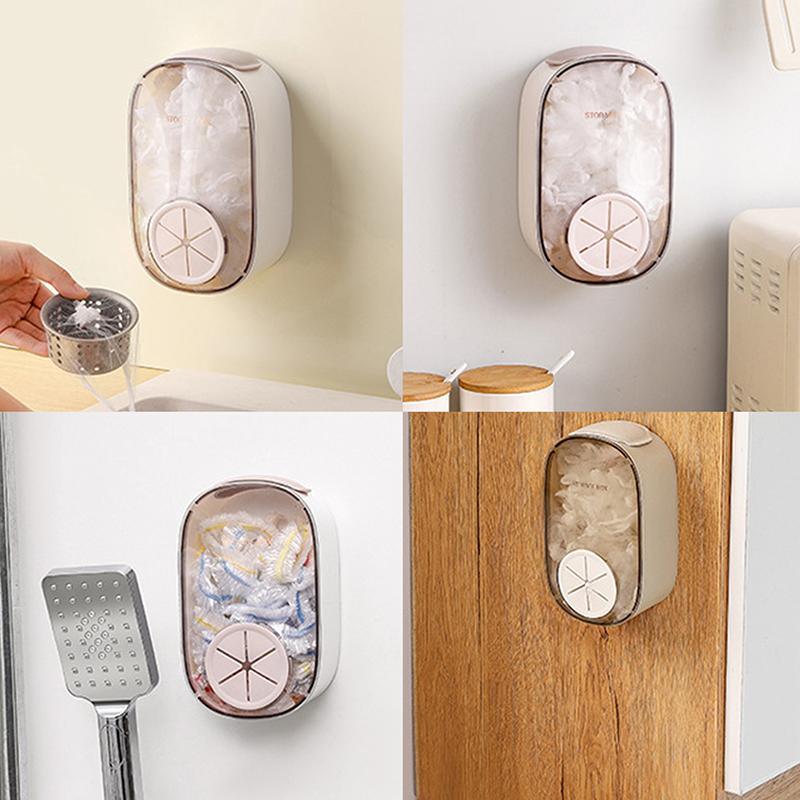 Пластиковая упаковочная коробка для хранения, липкая пленка, настенная пылезащитная коробка, пищевая крышка, пластиковая упаковочная стойка для хранения на кухне дома