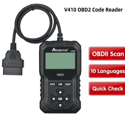 Новейший оригинальный сканер V410 OBD2, считыватель кодов OBD и инструменты сканирования, профессиональный диагностический сканер для двигателей автомобилей, механик для всех автомобилей с протоколом OBDII