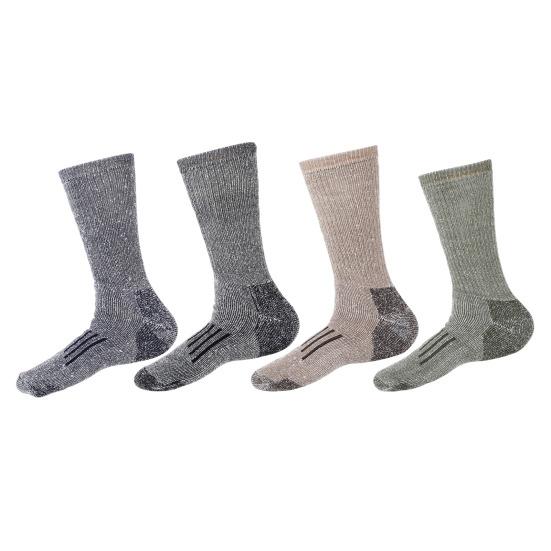 1 пара зимних носков унисекс, шерстяные носки с высоким голенищем для походов, спорта, машинная стирка, сохраняющие тепло, нескользящие, повседневные чулки