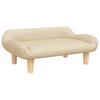 Kids Sofa Cream 70x40x24 cm Fabric