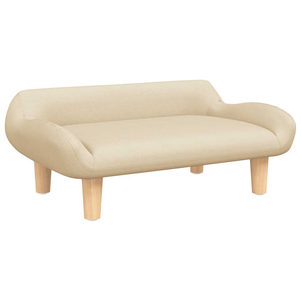 Kids Sofa Cream 70x40x24 cm Fabric