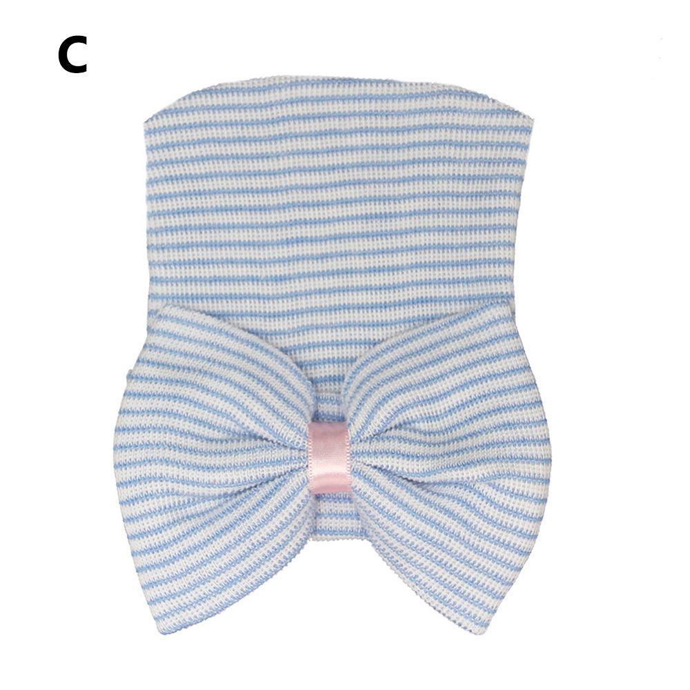 Мягкая полосатая детская шапочка Мягкие шапки-тюрбаны Детские шапочки Шапочка для новорожденного Больничная шапочка с бантом Детская шапочка