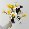 Premium EVA Calla Lily Faux Flower with 47cm Long Stem for Wedding Bouquets & DIY Arrangements