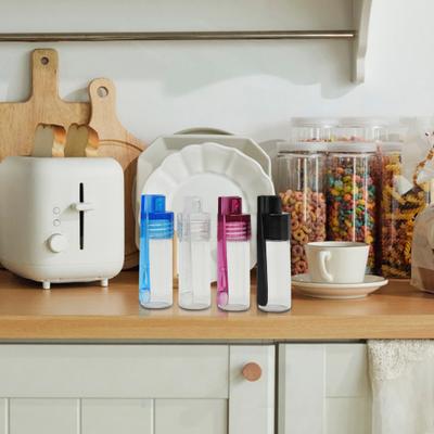 Набор из 10 стеклянных бутылок с ложкой, маленькие портативные стеклянные флаконы с 10 шт., карманная воронка, коробка для приправ для путешествий, кемпинга, улицы