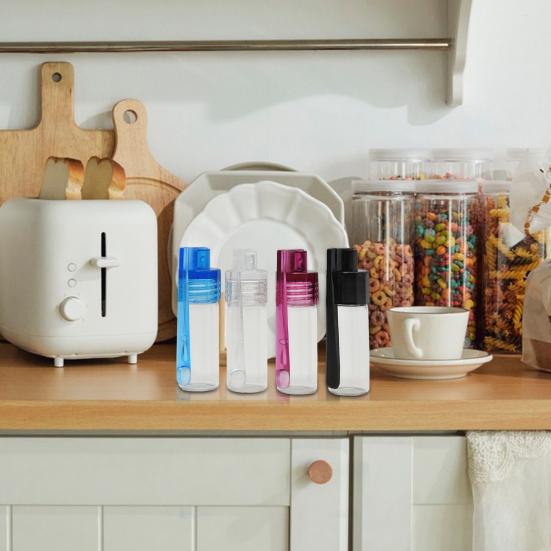 Стеклянная бутылка с ложкой, 10 шт., портативная бутылка для приправ, небольшой контейнер для приправ для путешествий