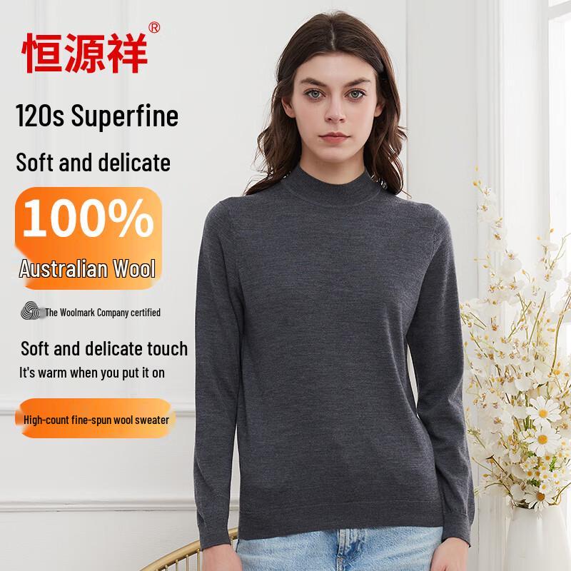 Женский свитер Hengyuanxiang из 100% тонкой шерсти
