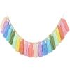 DrCor Pastel Rainbow Boho Tassel Garland – Handmade Colorful Yarn Banner for Nursery, Kids Bedroom, Baby Shower, Birthday Party Backdrop, Dorm,