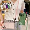 Crossbody Necklace Lanyard Candy Color Soft Phone Case For iPhone 15 Pro Max 14 Pro Max 15 Plus 13 12 11 Pro Max Strap Cord Shockproof Silicone Cover