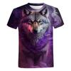 Summer Fashion Animal Wolf 3d Print T Shirt for Man Women Causal Harajuku O-Neck Short Sleeved Streetwear Oversize Top Tees