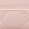 Dior Caro Freesia 25W Brand Logo Gold Finish Metal CD Emblem Lambskin Card Holder Unisex Card Holder Pink S4205UHNN-M413