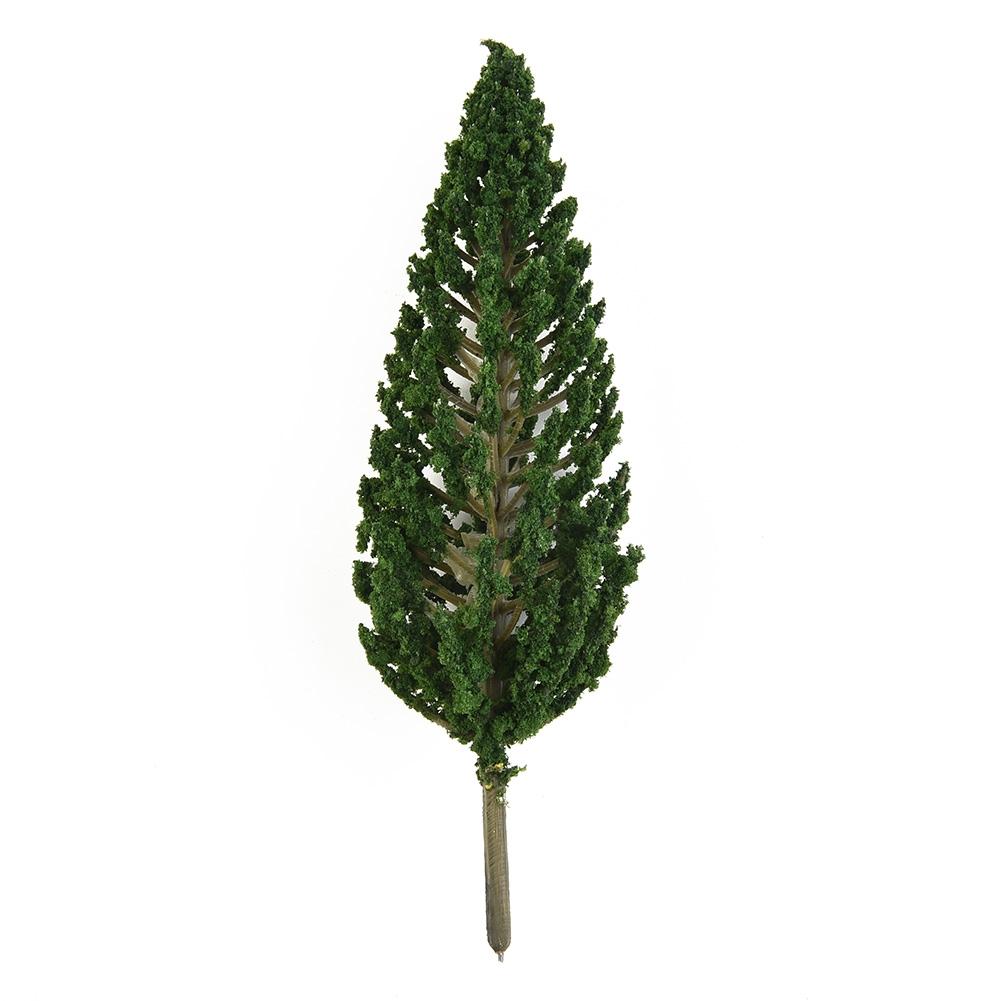 Пластиковые зеленые модели деревьев для строительства и игрушечного поезда, набор из 15 штук