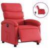 Electric Recliner Chair Red Faux Leather