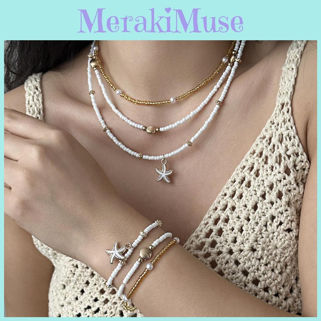 Summer Shell Jewelry With Alloy Necklace And Foot Chain For Women