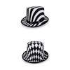 Unisex Checkered Jazz Cabaret Hat Soft Cotton Fabric Perfect For Themed Parties Event