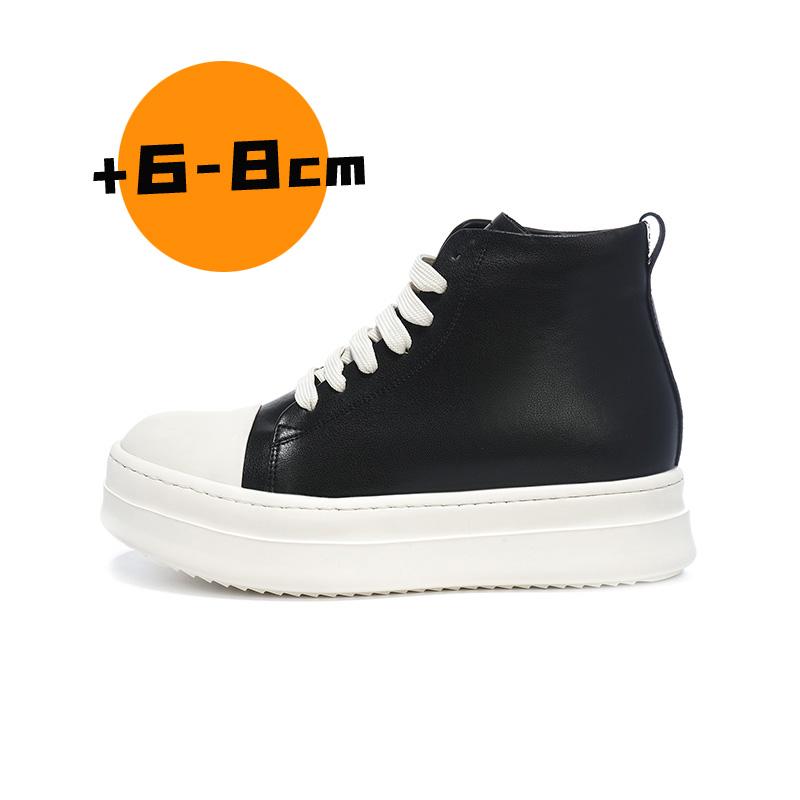 Fashion Street Style Ankle Boots for Men Genuine Leather High Top Shoes Fashion Brand Motorcycle Boots Thick Bottom  Male Walking Shoes