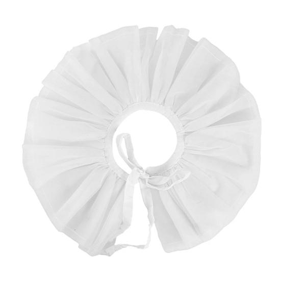 Ruffle Collar And Cuffs Clown Ruffle Collar White Black Lace Jabot Retro Victorian Collar for Cosplay Halloween Costume Party Accessory
