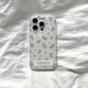 Ins маленький свежий цветочный чехол для iPhone17promax подходит для Apple 16promax белый фон imd чехол 15.