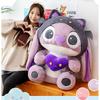 Плюшевая фиолетовая кукла Демон Стич Мягкая игрушка для обнимания Очаровательная подушка в виде животного для детей