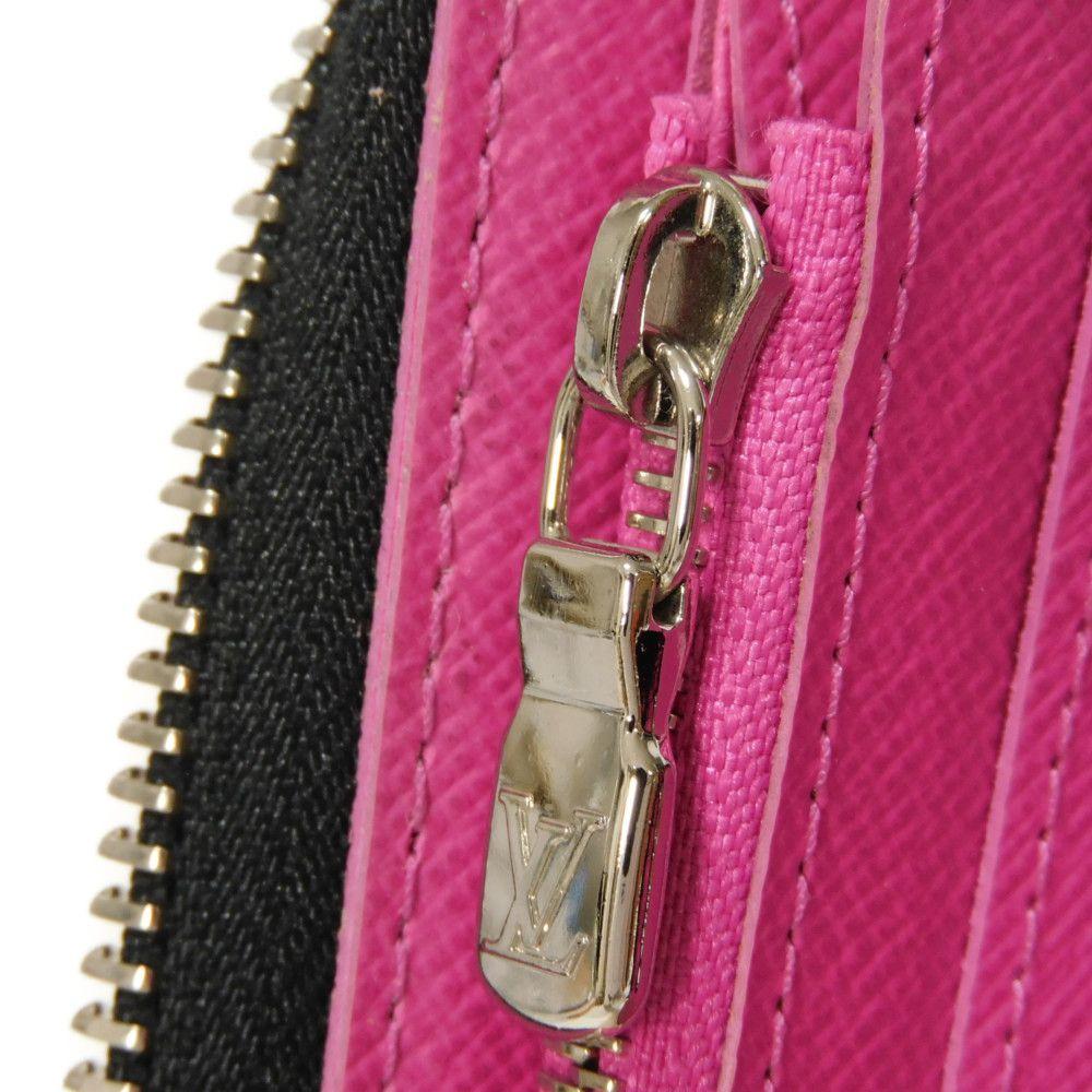 Used 12564 Zippy Wallet Vertical M30780 7940 Neon Pink New Zip Around Taiga Rama Monogram Rose Men's from Japan