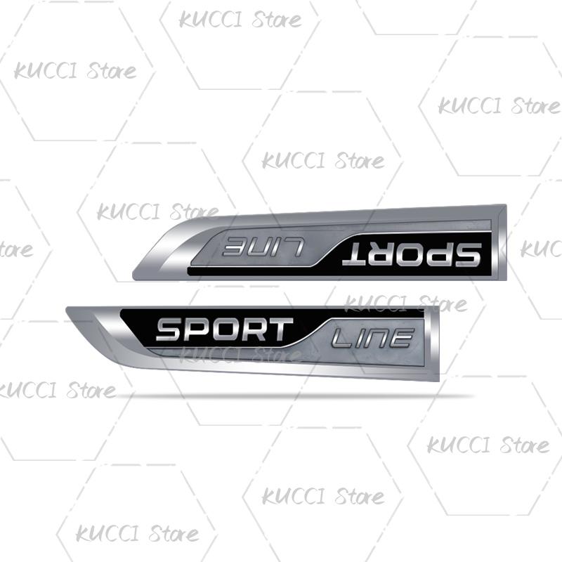 MBOF6 3D Car Sticker Sport Line Logo Metal Emblem Badge Decals For Skoda Fabia Octavia Rapid Citigo Roomster Kodiaq Karoq Superb Scala