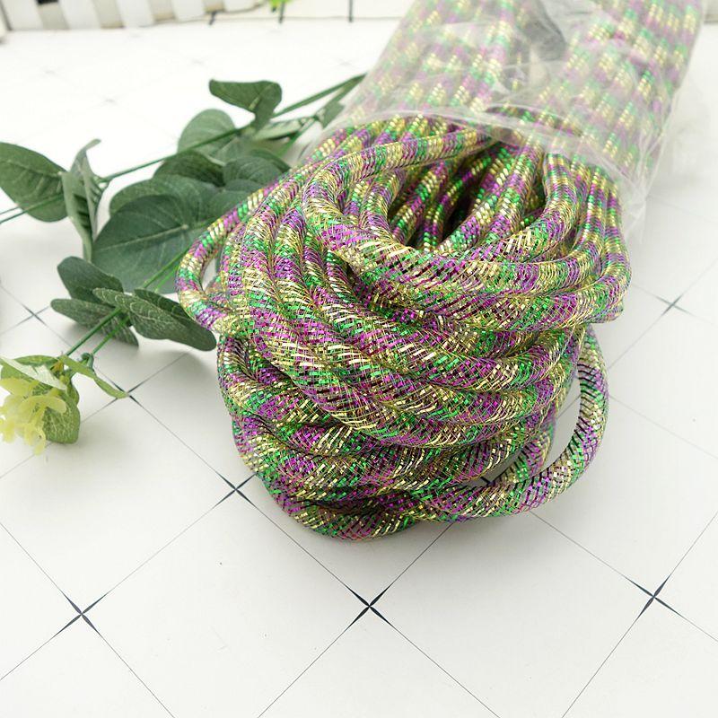 10 м Цветная сетчатая трубка-веревка 4 мм 8 мм Сетчатая трубчатая кринолиновая трубка Свадебное платье Юбка Одежда Сетка Сделай сам Изготовление Ремесленные аксессуары