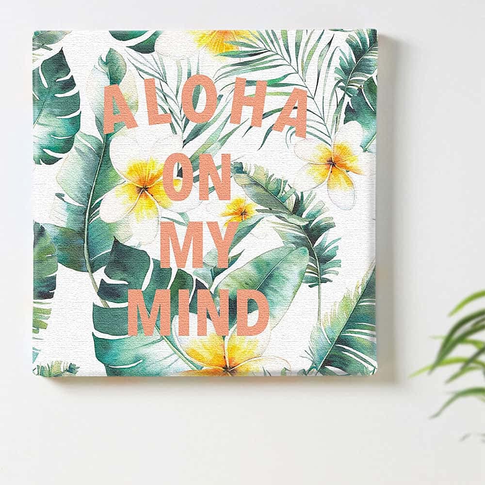 Art Deli Poster Panel Plumeria 57cm x 57cm Made in Japan Lightweight Fabric popa-1803-009-L