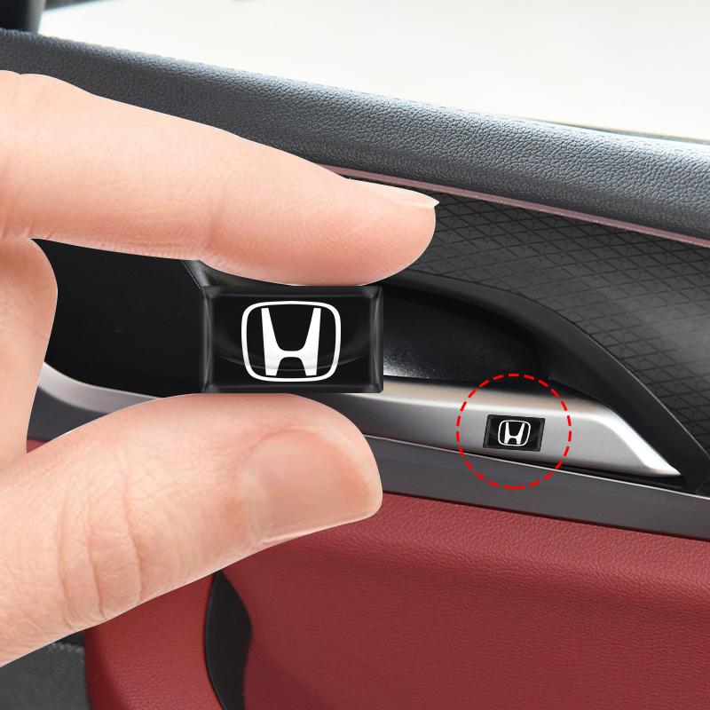 10 шт. Наклейка с эмблемой для интерьера автомобиля 3D Эпоксидная наклейка Аксессуары для Honda Civic Xrv Hrv Crv Brv City Accord Fit Jazz Insight Pilot Passport Stepwgn
