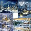 Снежная сцена узор 5D Diy Алмазная картина 3D Алмазная вышивка Украшение дома Изысканный подарок