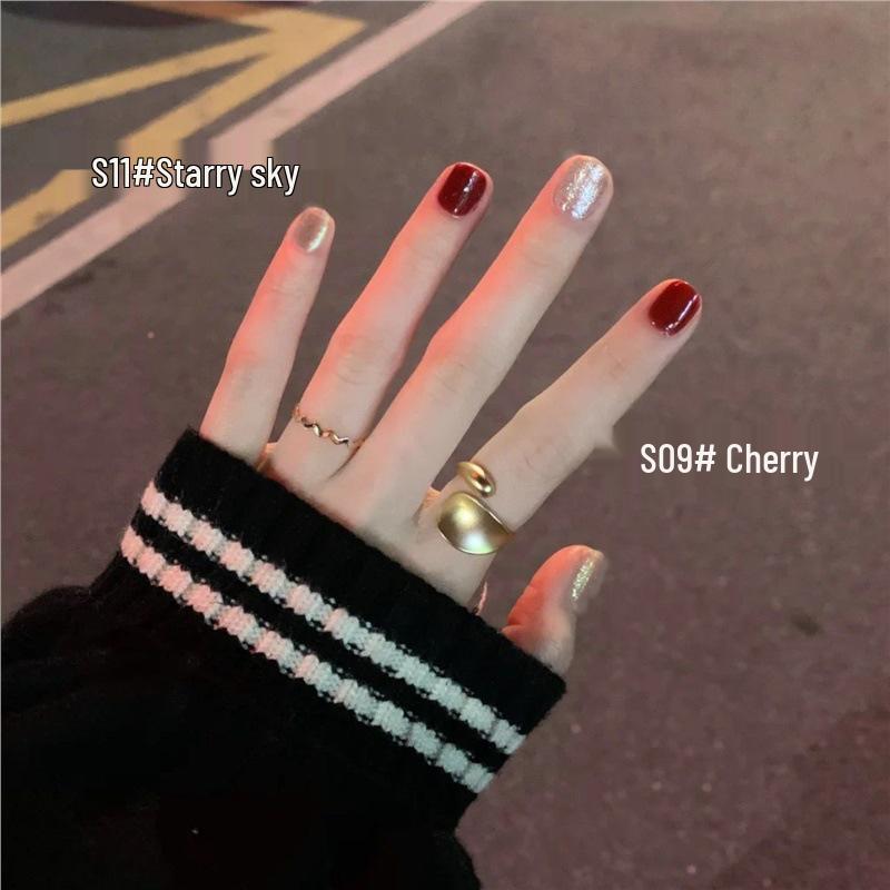 Снимаемый без запаха лак для ногтей на водной основе - Быстросохнущий, Не требует сушки в лампе, Ледяной прозрачный сплошной нюдовый цвет для студентов