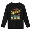 Grandpa T Shirt For Men Funny Fathers Day Retired vintage Washed Stylish designer clothes Slightly Casual Comfortable