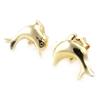 [C5586] - Gold Plated 'Dolphins' Earrings