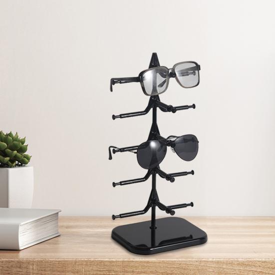 Органайзер для солнцезащитных очков, прочная стойка для очков на 5/10 пар, экономящая место, прочная одно-/двухрядная настольная подставка для хранения очков