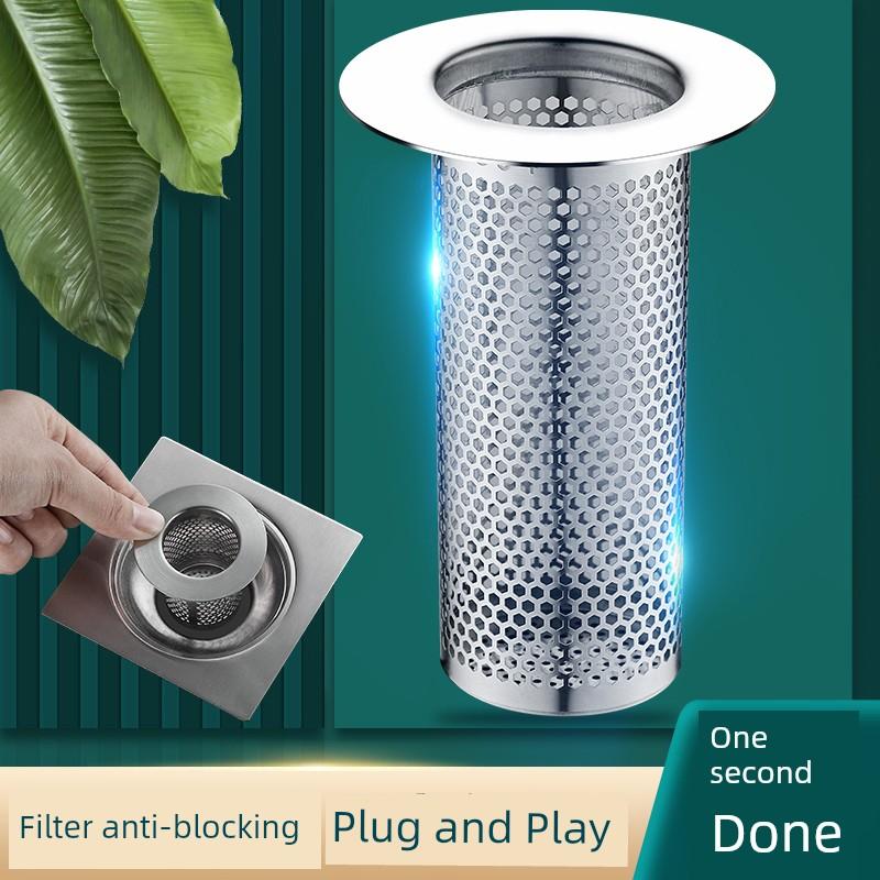 Stainless Steel Hair Drain Filter Net for Bathroom Sink Drain Pipe, Anti-Clogging Insect Net Cover