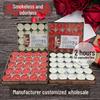 Set of 50 Round Tealight Candles - Smokeless, Tasteless, 2-Hour Burn Time, Red and White Warm Tea and Vegetable Scent