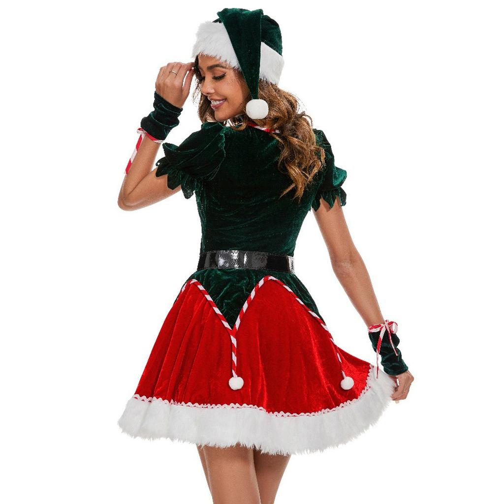 Women's Christmas Party Holiday Party Hooded Suit Costume