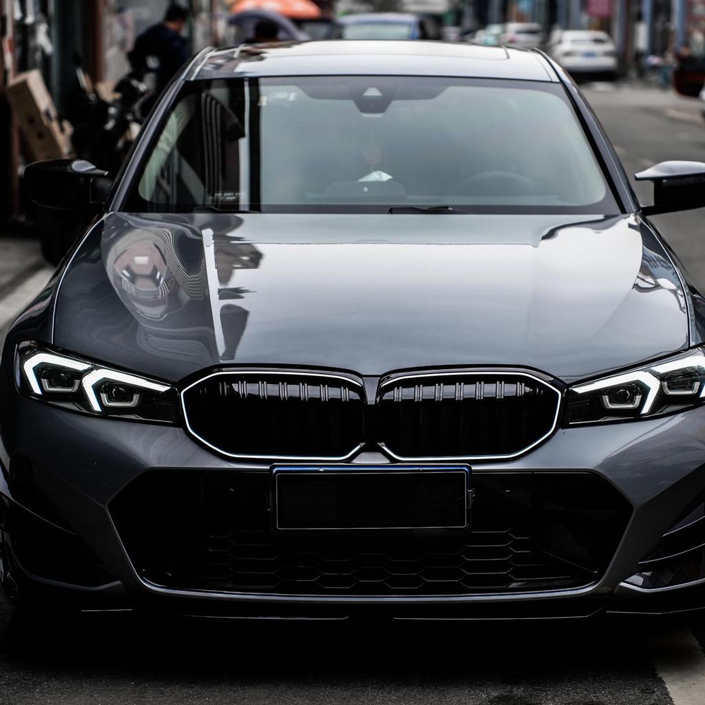 Gloss Black Front Kidney Grille Mesh Fit BMW 3 Series G20 G28 2023-2024