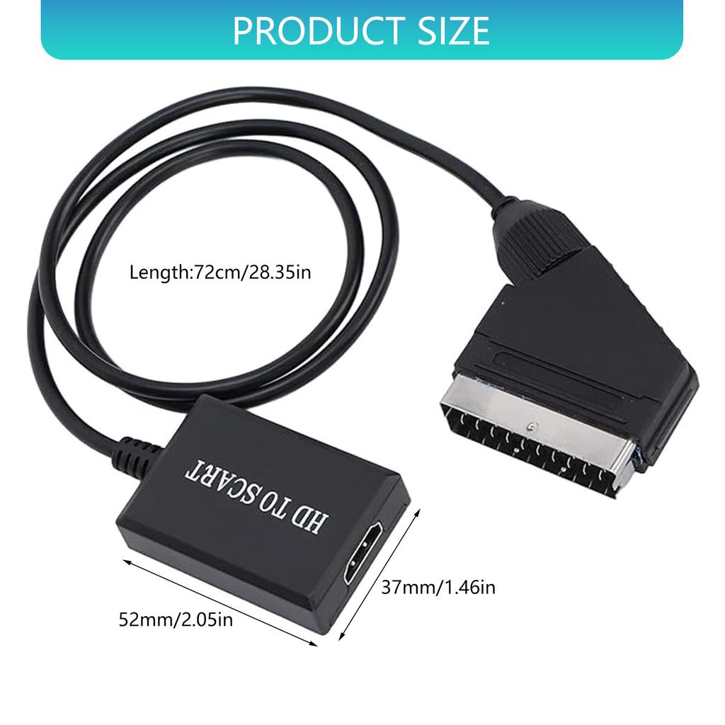 Портативные SCART на HDMI Конвертеры с питанием от USB для передачи аудио и видеосигнала Plug and Play Выход 1080p/720p