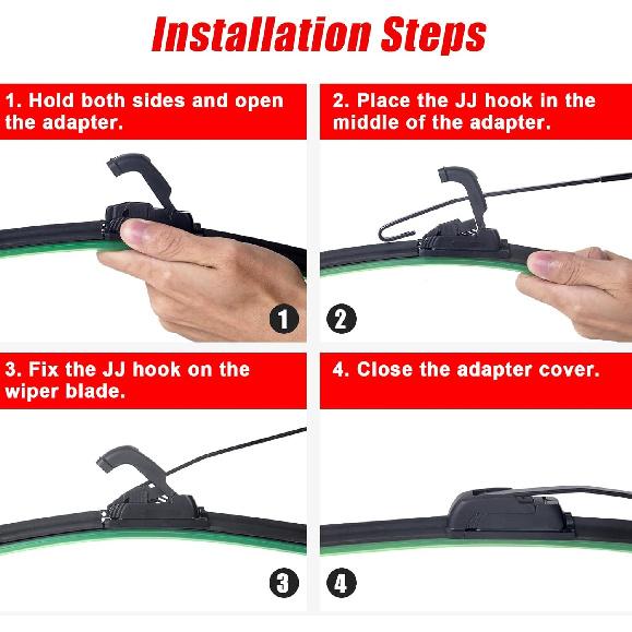 UTV Wiper Kit Hand Operated Manual Windshield Wiper Kit Compatible With Polaris Ranger RZR Can Am Maverick X3 Commander Defender Pioneer Golf Cart-2