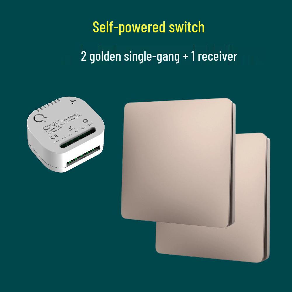 Беспроводной выключатель света с большой кнопкой, самопитанием - Не требует проводки или батареек