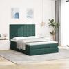 VidaXL Cadre de lit ottoman avec matelas vert foncé 140x190 cm velours, cadre de lit, cadre de lit rembourré, cadre de lit 3313472